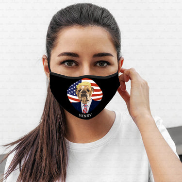 Personalized Dog Gift Idea - Dog President For Dog Lovers - Cloth Mask